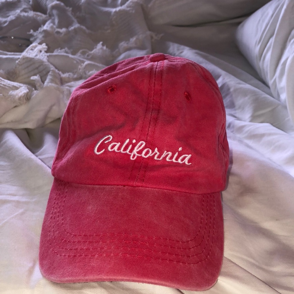 red light washed california baseball cap